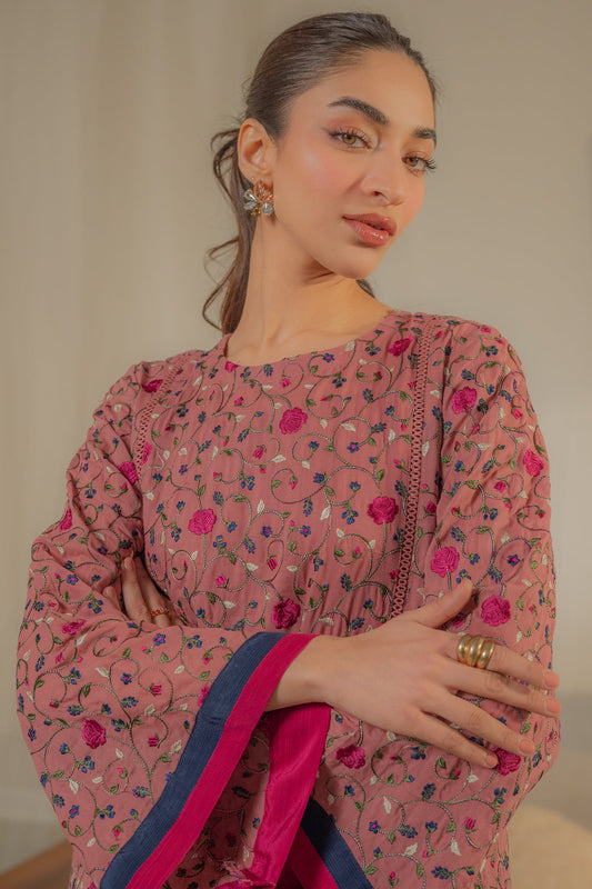 Rosewood Bloom Printed Kurta Set